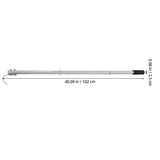 Sturdy Attic Ladder Pull Down System Rod with Hook Plated Silver for Home V1192-AZ-W-27355