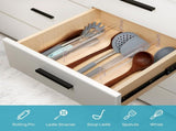 8 Pack Drawer Dividers, Clear Plastic Drawer Organizers for Clothing, Kitchen and Office Storage, V1237-ZY00B09DK9M69S