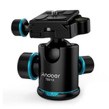 Tripod Ball Head 360 Degree Rotating Panoramic Ball Head for Tripod Monopod Slider DSLR Camera with V1366-AZ2-W-18419