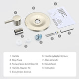 Shower and Tub Trim Kit, Compatible with Moen Posi-Temp Valve, Brushed Nickel V1258-DP02-C-1359