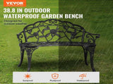 Outdoor Bench, 38.8 inches Metal Bench for Outdoors, 480 lbs Load Capacity Bench, Outdoor V952-GYZYJS40YC00PL1X7V0