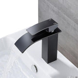 Bathroom Faucet,Sink Faucet with Cold & Hot Water Available,Modern Waterfall Design Sink V1263-JX-3179