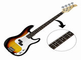 Karrera 39in Electric Guitar Bass Music 4-String Instrument Full Size Sunburst GTR-JB2-15W-SB