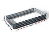Green Fingers Garden Bed 150x90cm Planter Box Raised Container Galvanised Steel GARDEN-15090-ALUMGR