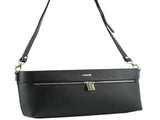 Morrissey Italian Structured Leather Cross Body Handbag Bag - Black V563-MO-3028-BLACK