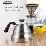 Gooseneck with Thermometer - 1.2L Pour Over Coffee & Tea,Stainless Steel Gooseneck V1265-YY-314