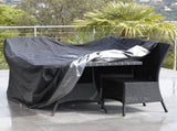 Oxford Rectangular Table Cover for Garden Furniture UV Protection, Black, 215 x 135 x 75cm V1237-ZY-528-110