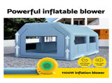 Giantz Inflatable Spray Booth 6X4M Car Paint Tent Filter System Blower SPRAY-BOOTH-6X4-BL