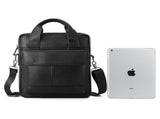 Brown Men's Genuine Leather Shoulder Bag - Vintage Business Briefcase V888-ELOSUNG12653
