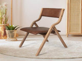 Levede 2x Dining Chairs Foldable PU Brown CH1099-2-TAN