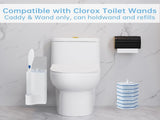 Toilet Wand Holder,6.7x3In Resuable Toilet Bowl Cleaner Holder for Clorox Toilet Wand,QZS White V1189-WXFWAL-20260319-00354