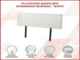 PU Leather Queen Bed Headboard Bedhead - White V63-768145