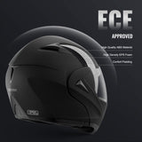 VEVOR Unmasked Motorcycle Helmet Motocross Helmet with Bluetooth Communication V952-MTCJMKOZBLMHYTES9V0