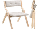 Wooden Folding Chairs with Cushion, Set of 2, Portable Foldable Cushion Chair with Wooden Frame, V952-MZHZZZDYXDFBPPPME001V0