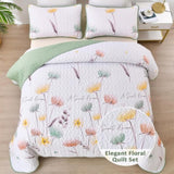 Intricate Quilted Coverlet and Pillowcases Set: A Work of Art for Your Bedroom - Queen size V745-MAC080646Q13U