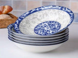blue and white porcelain bowl, soup bowl, noodle bowl, ceramic bowl, large bowl, tableware, V1102-122-73196-CYN-6PCS