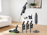 Devanti Cordless Vacuum Cleaner with Auto-Empty Dust Station, 18kPa Powerful Suction 1.05kg VAC-CL-V1P-GY