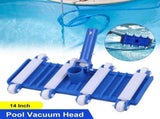 14" Weighted Pool Vacuum with Wheels and Side Brush, Blue V1366-AZ2-W-16172