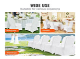 Stretch Spandex Folding Chair Covers, Universal Fitted Arched Front Cover, Removable Washable V952-100PCSGXBSYT00001V0