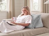 Giselle Bedding Back Pillow for Sitting in Bed, No-Collapse 25D High-Density Base, Ergonomic Lumbar RDP-SS-VEL-GY