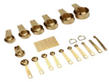 18PCS Measuring Cup Stainless Steel Gold Coffee Spoon Cup Set Baking Scale Measuring Scoop Cup Set V1294-YM0714-3118210277811
