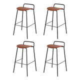 4x Artiss Bar Stools Kitchen Counter Dining Chair Metal Brown BA-BB-9083T-BRX4