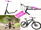 4Pcs Pink Bike Streamers,Non-Slip Bicycle Handlebar Grips Cover,Durable Cycling Replacement Parts V1189-WXFWAL-20260319-00158