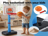 Keezi Kids Basketball Hoop Stand Baseball Set Adjustable Height Sports Toys Blue BAS-HOOP-KID-BASE-BU