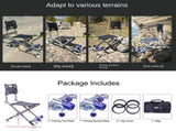 Fishing Chair With Aluminum Alloy For All-Terrains Portable Multifunctional Folding Adjustable V213-FCAA01-SLV01