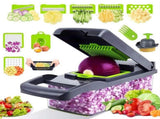 Vegetable Chopper, Multifunctional 12-in-1 Food Chopper with 7 Blades - Onion Chopper, Veggie V1366-AZ2-W-24296