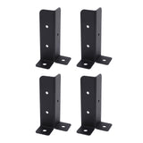 4 Sets Post Anchor Brackets Metal Base Bracket Mounting Kit for Deck Support Heavy Duty Fence Porch V1294-YM0901-3111240262811