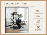 CARLA HOME 140cm Cat Tree for Indoor Cats with Plush Perch, Sisal Scratching Posts & Condo for V178-36380
