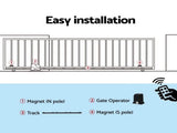 LockMaster Automatic Sliding Gate Opener Kit 6M 1000KG GO-SGO-DSR1000-AC-RAILX3