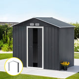 Giantz Garden Shed Outdoor Storage 2.15x1.74M Tool Workshop House w/Extension Kit SHED-GAB-4X7-AB-EXT