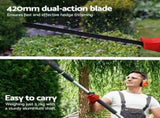 Giantz Cordless Pole Hedge Trimmer Garden Pruner Electric Cutter HT-POLE-20V-45-RDBK