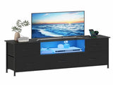 140cm Black LED TV Cabinet Entertainment Unit with Power Outlets V178-59320