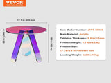 Round Iridescent Side Table, Acrylic End Table, Clear Rainbow Acrylic Coffee Table for Drink, Food, V952-YKLBZYXXCSDGZR4CHV0