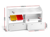 Keezi 3 Tiers Kids Bookshelf Storage Children Bookcase Toy Box Organiser Display White FUNKI-K-TO-3058-B-WH