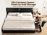 Artiss King Bed Frame Gas Lift Storage 3 Drawers Adjustable Headboard Platform Bed Black BFRAME-G-APEX-K-BK-ABC