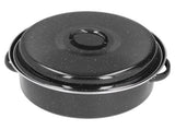 Oval Roaster Enamel Oval Roaster Excellent Heating for Barbucue and Sweet Potato Black for Family V1294-YM0710-3118210252011