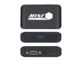 Compact 1080P USB3.0 to HDMI-compatibleVGA Adapter Video Converter for Laptop Computer Black V1263-JX-1063
