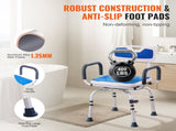 Swivel Shower Chair 360 Degree, Adjustable Shower Seat with Armrests and Backrest for Inside Shower V952-GDSYGZYTLSLKA9NI1V0