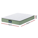 Giselle 25cm Memory Foam Mattress Dual Layer Zipper Cover Cool Charcoal Foam Mattresses Queen FOAM-C-MFM-LEAF-H025-Q