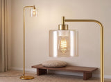 Artiss Floor Lamp Modern Industrial Standing Light with Clear Glass Shade, GoldMetal Tall Lamp for FL-SF-JF5470-GD