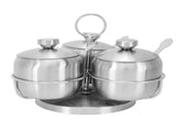 Seasoning Pot Set Innovative Rotating Condiment Spice Salt Sugar Jar Container with Lid Spoon V1294-YM0721-3118210044911