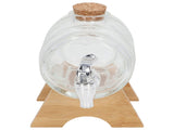 Beverage Barrel Thickened Glass Sealed Medlar Ginseng Wine Brewing Jar Dispenser with Faucet for V1294-YM0716-3118220128511