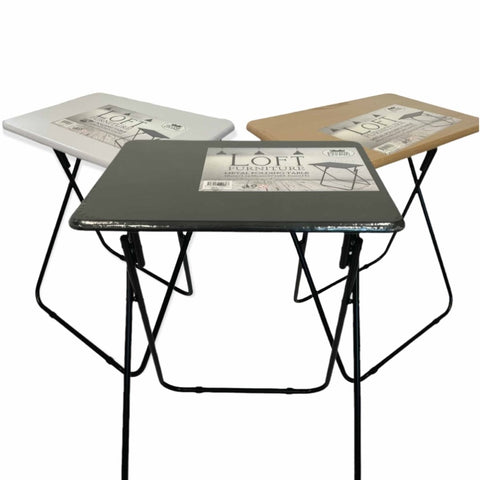 Metal MDF Folding Table Foldable Laptop PC Collapsible Study Desk 48cm x 38cm V238-SUPDZ-39700425343056