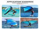 Inflatable Wing Foil with Carbon Fiber Handles, 30D/150D Ripstop Nylon Surface, Portable Hydrofoil V1341-ZY-HQDBJTQD-ORANGE6M2WINGFOIL