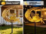 Outdoor Statues Solar Decor, Statues with Warm LED Light, Solar Powered Statues for V1369-AZ3-W-10997