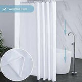 Waterproof Mildew Resistant Shower Curtain, White 200x220cm Fabric Polyester, Compatible with V1188-JAR108-16713-1